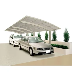 Carport Alu Portoforte 80 Tandem Edelstahl-Look*Ximax