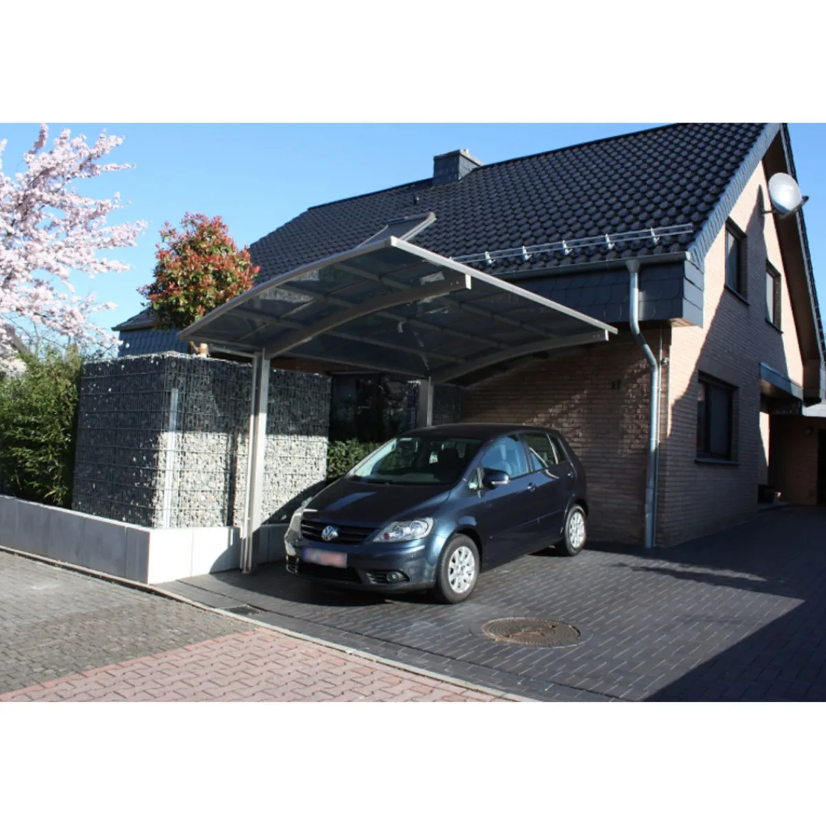 Ximax Carport Alu Portoforte 80 Edelstahl-Look