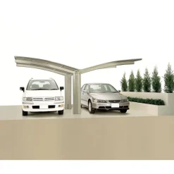 Carport Alu Portoforte 110 Y-Ausführung Edelstahl-Look^Ximax Best