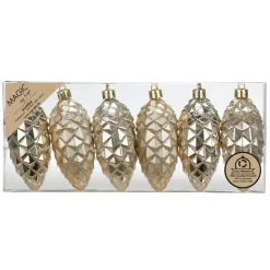 Zapfenset 9cm Creamy Gold*