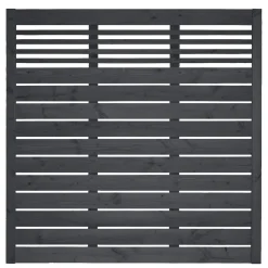 Zaunserie Aalborg Grundelement 180 x 180 cm Fichte anthrazit lasiert