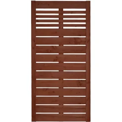 Zaunserie Aalborg Grundelement 90 x 180 cm Fichte tabak lasiert