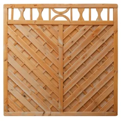 Zaunteil Ornament geölt 180 x 180 cm