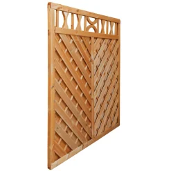 Zaunteil Ornament geölt 180 x 180 cm