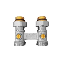 Zweirohr Hahnblock 1/2"x3/4" Durchgang